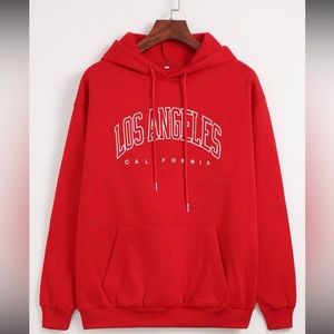 Los Angeles Hoodie drawstring hoodie, Sz M